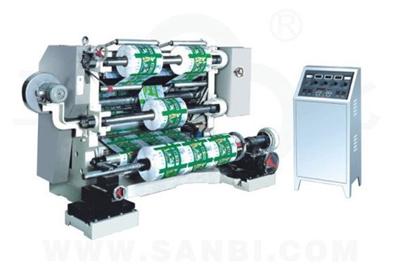 Çin Plastic Film Roll slitter rewinder machine , paper label cutter machine Tedarikçi