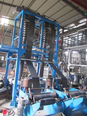 Çin Makine Çift Kafa Plastik Şişirme Makineleri Şişirme 700mm Genişliği LPE Film Tedarikçi