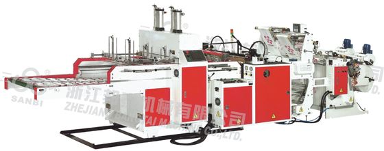Çin 230-250 adet/dak tam otomatik kesme LDPE T-shirt poşet makinesi sıcak Tedarikçi